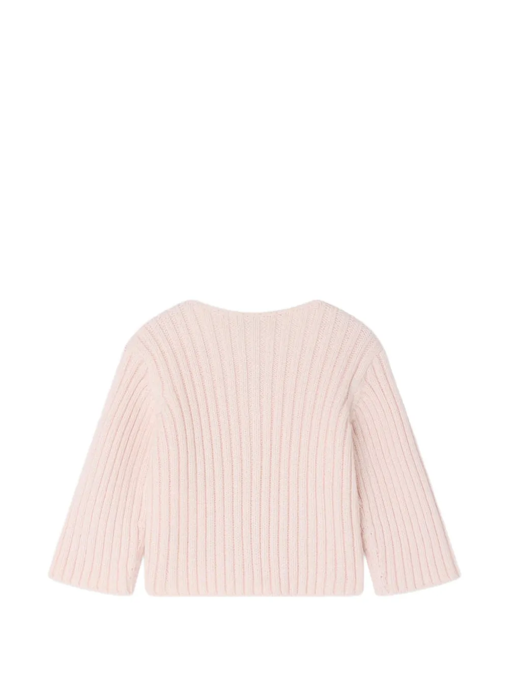 Bonpoint Esil geribbeld vest met ronde hals Roze