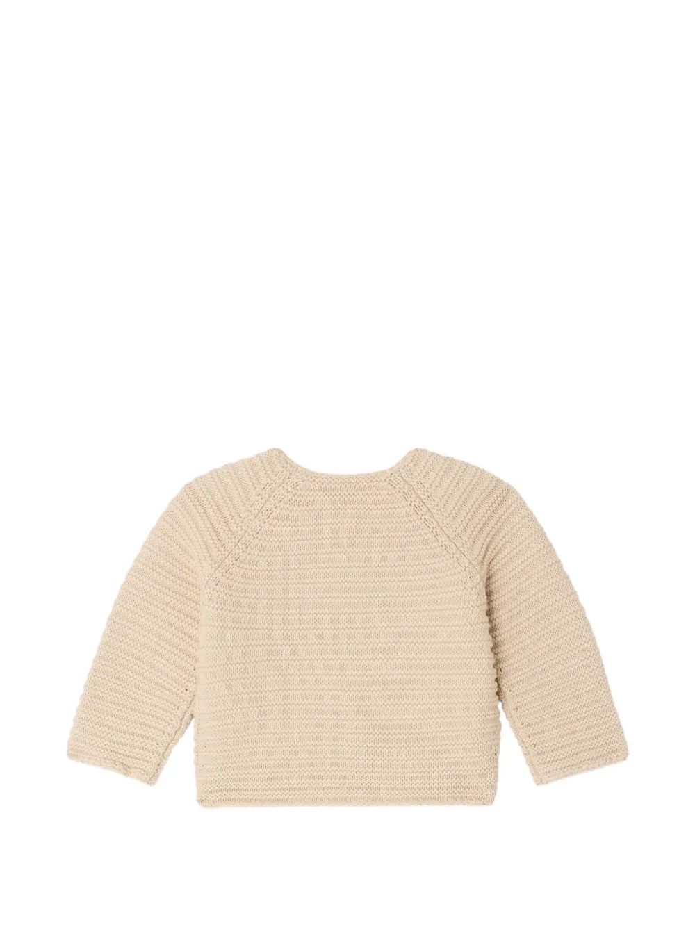  Bonpoint Button Round-neck Cardigan - Neutrals 