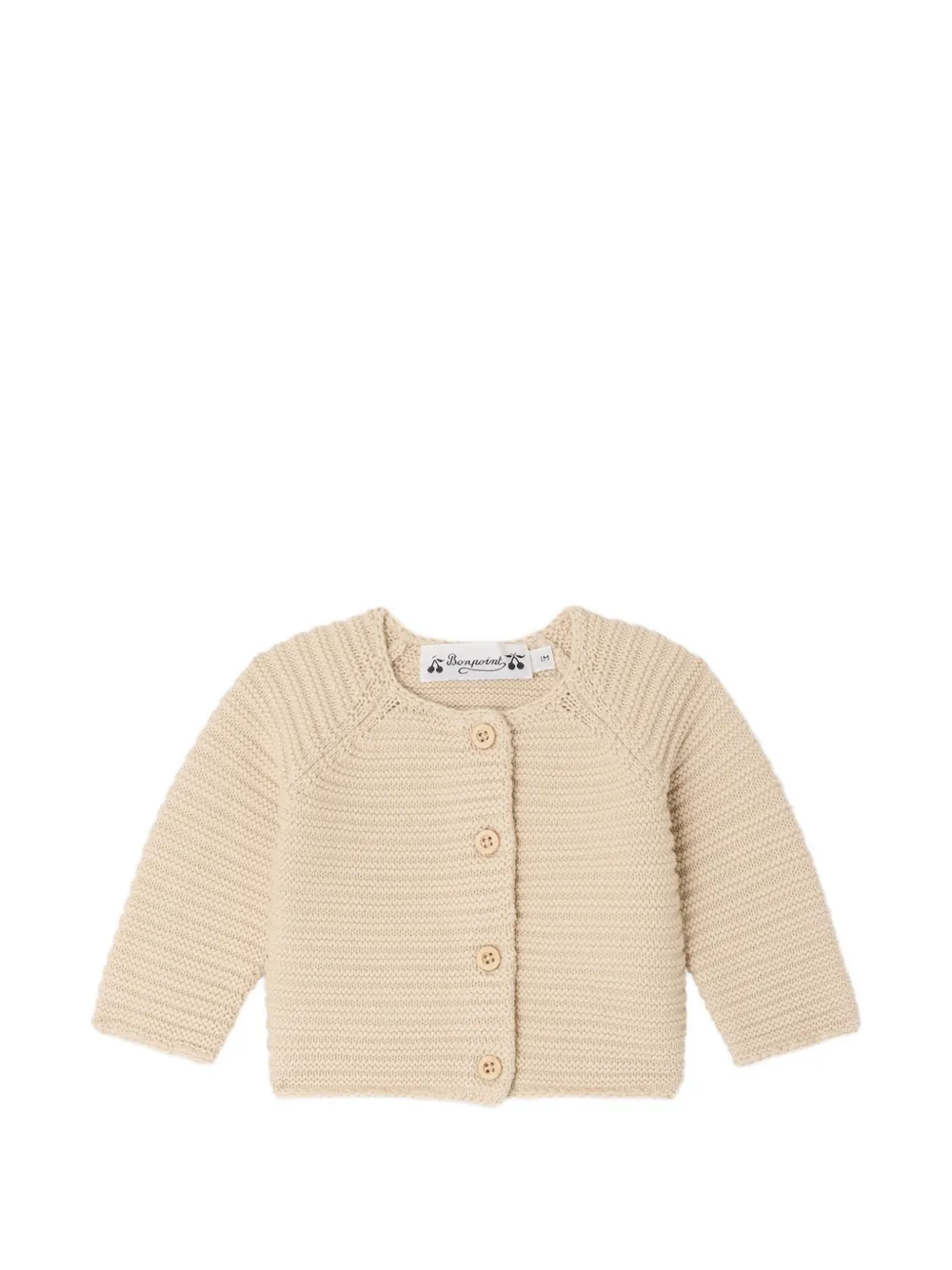 Bonpoint button round-neck cardigan - Toni neutri
