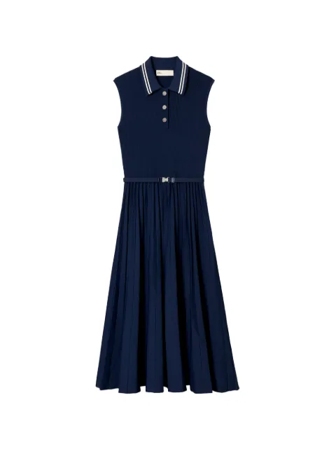 Tory Burch Vestido plissado com colarinho