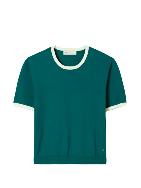 Tory Burch Camiseta com acabamento contrastante