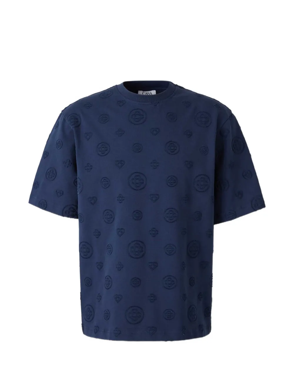 Casablanca monogram crew-neck T-shirt - Blu