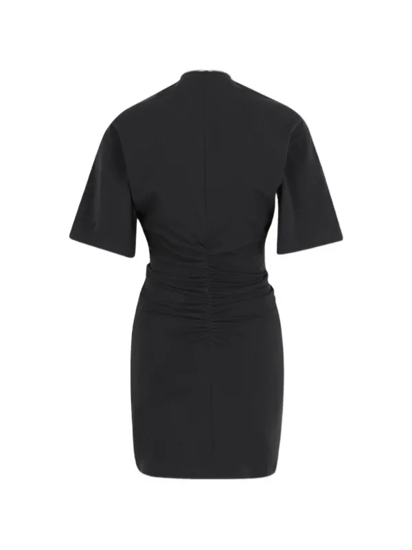 alexander wang black zipper dress Alexander Wang zip-up Gathered Dress | Black