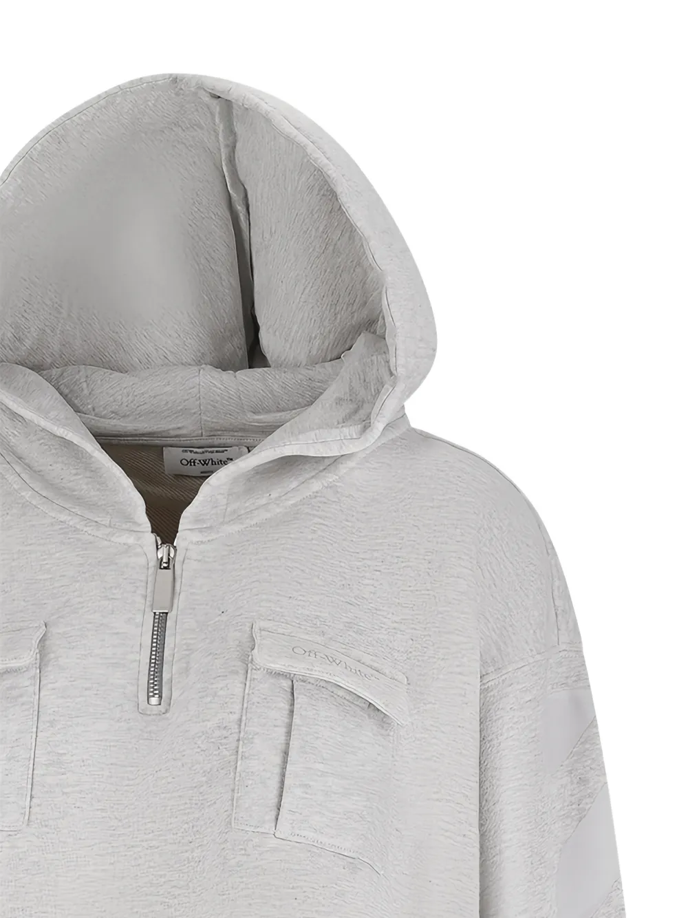  Off-white Sudadera Corta Con Capucha - Gris 