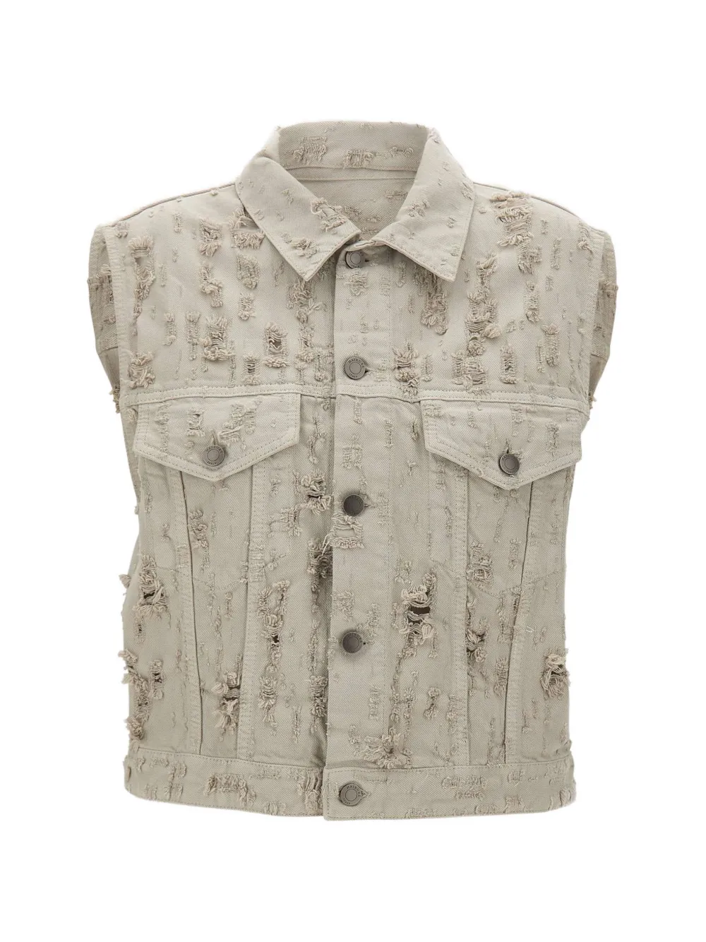 Haikure Ryder Bull Destroy denim gilet - Neutrals