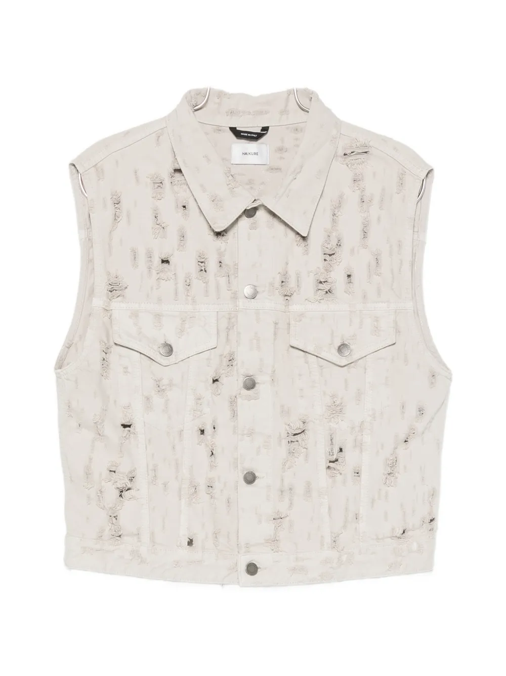 Haikure Ryder Jeansweste im Distressed-Look - Grau