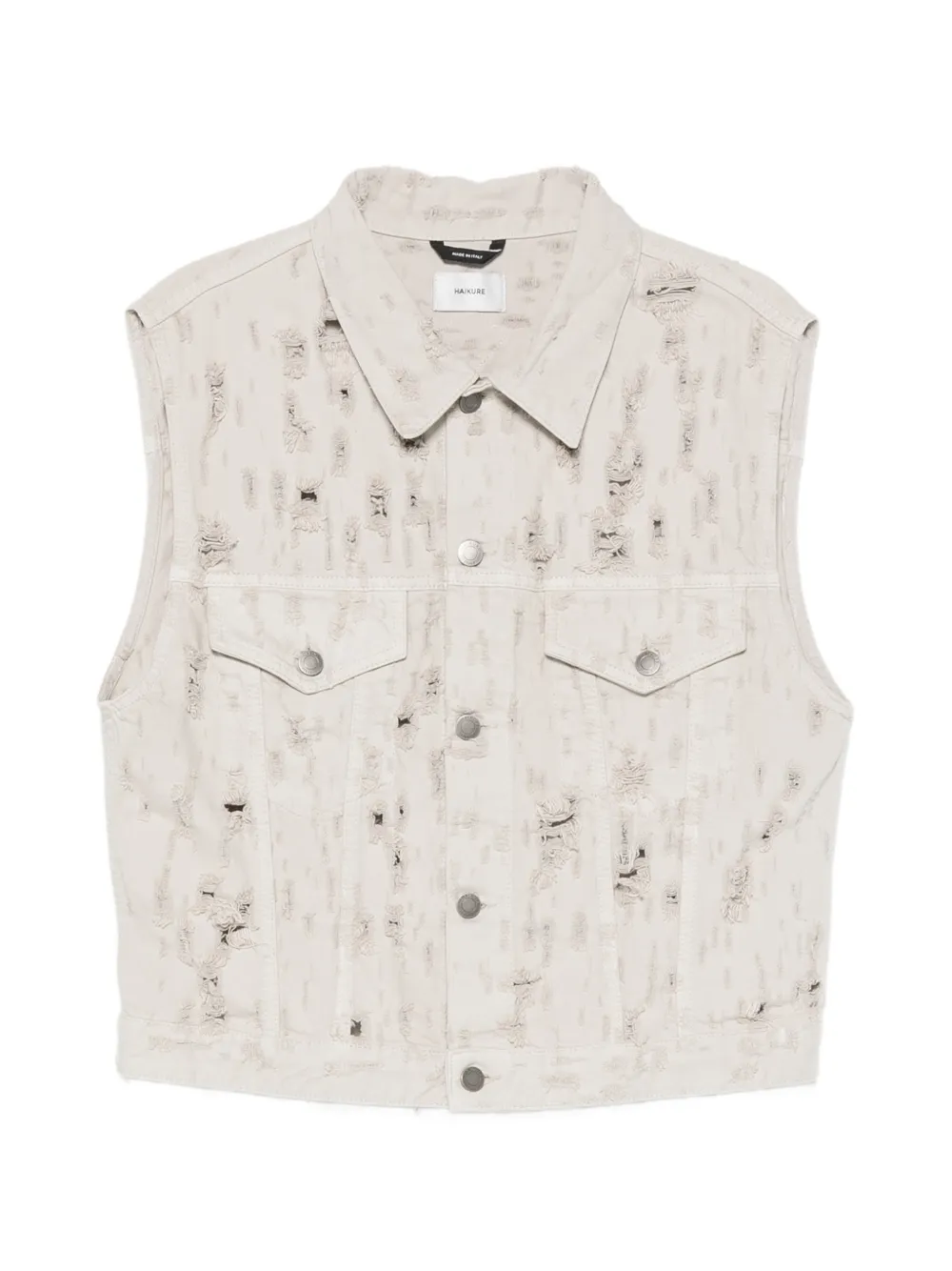 Haikure Ryder Bull Destroy denim gilet - Neutrals