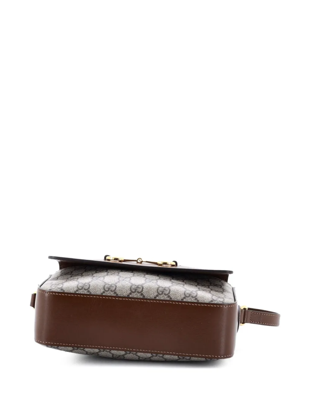  Gucci Pre-owned Bandolera Horsebit 1955 Flap Pocket Camera Bag Pequeña De Piel Y Lona Revestida Gg - Marrón 