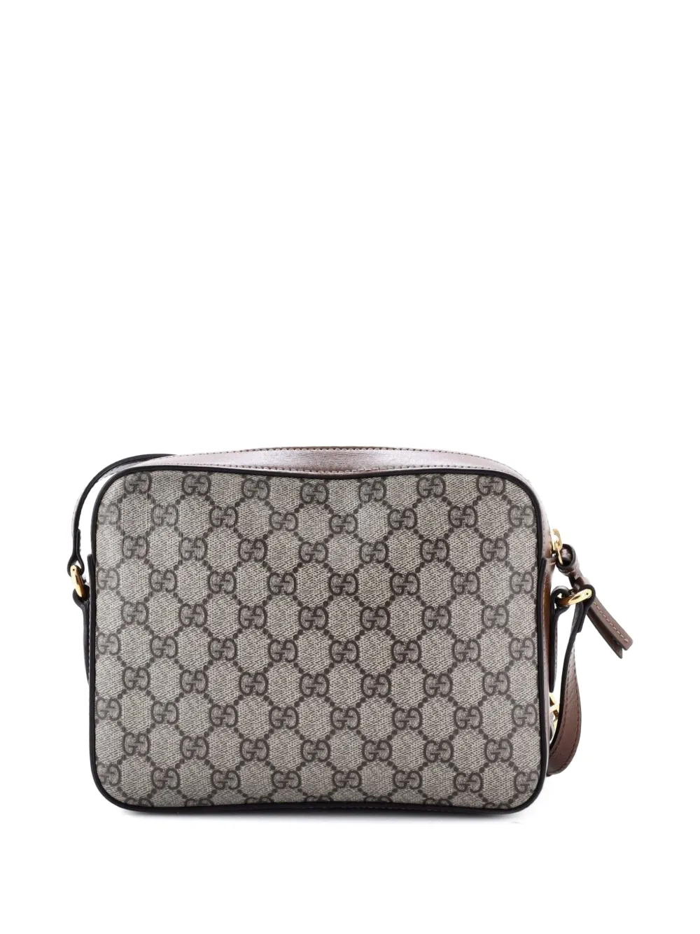  Gucci Pre-owned Bandolera Horsebit 1955 Flap Pocket Camera Bag Pequeña De Piel Y Lona Revestida Gg - Marrón 