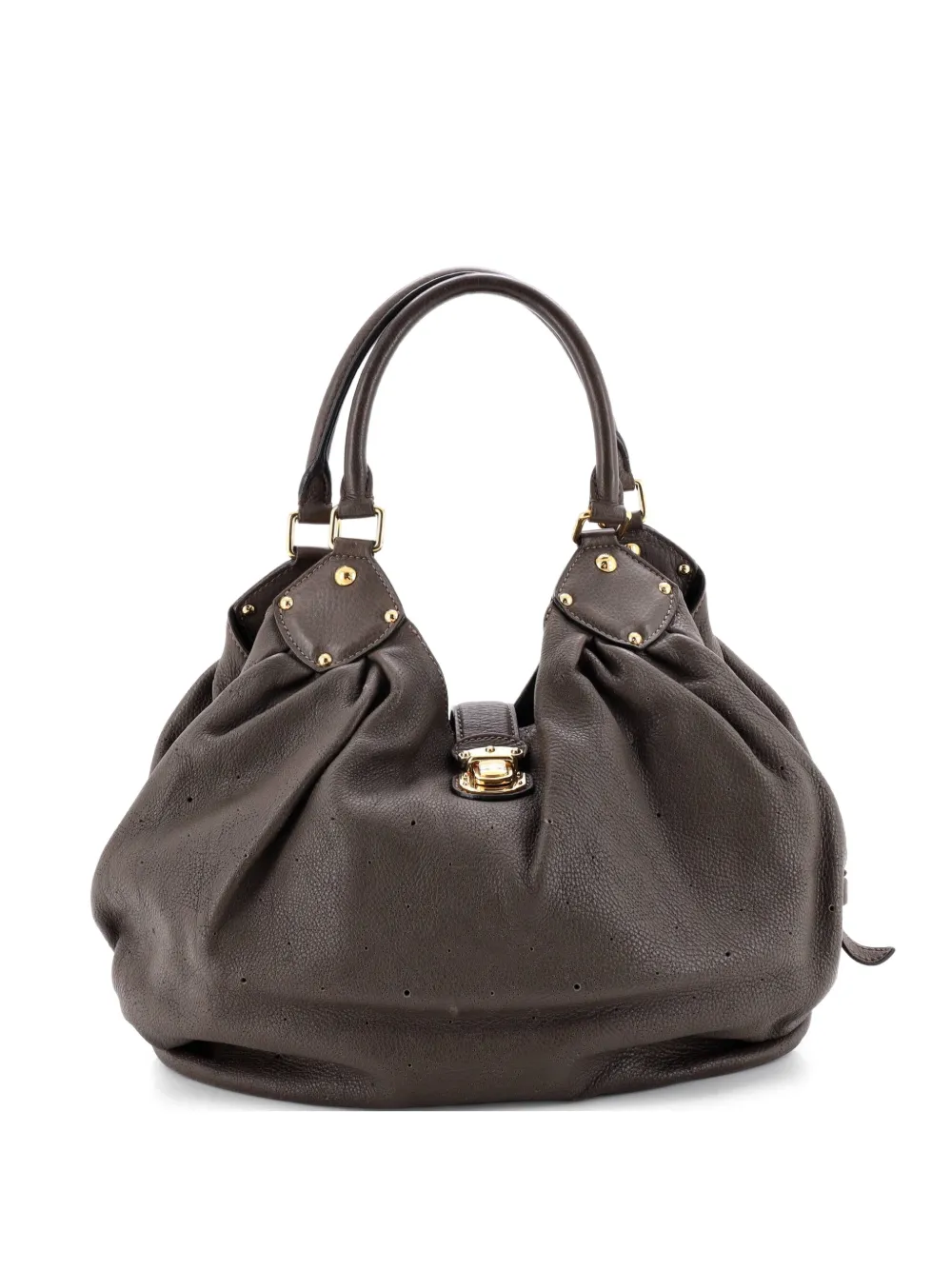 Louis Vuitton Pre-Owned L Mahina Leather hobo bag - Marrone