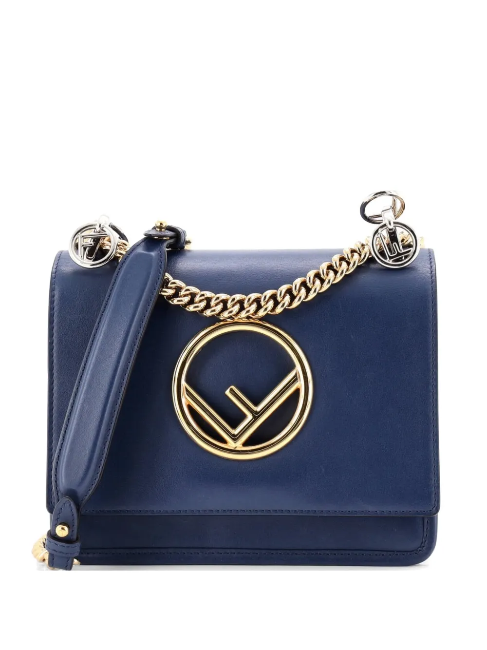 Fendi Pre-Owned Kan I F Leather Small shoulder bag - Blu