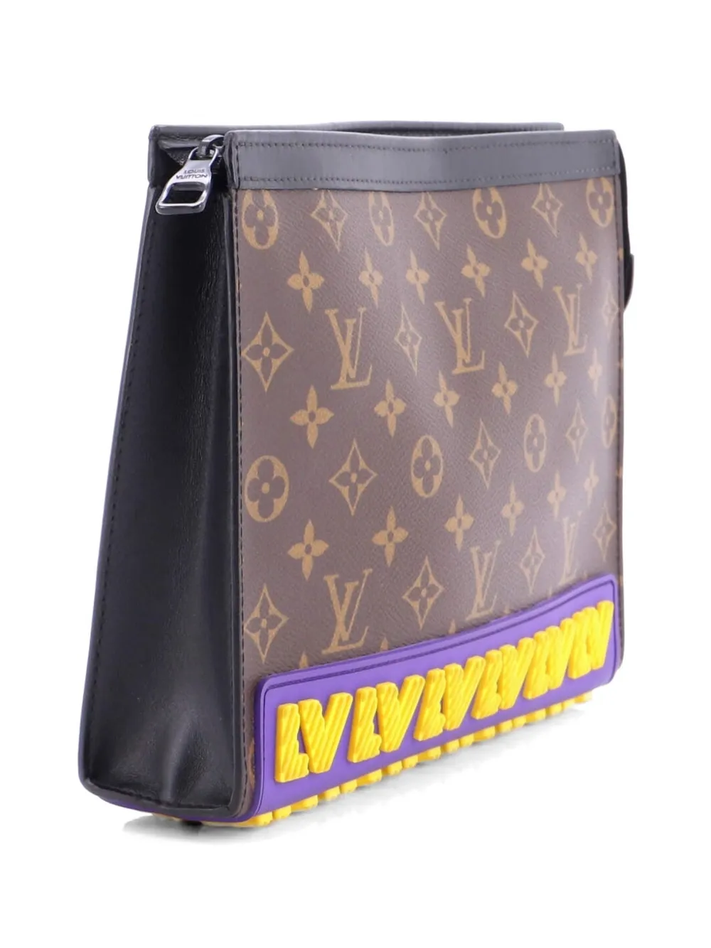  Louis Vuitton Pre-owned Pochette Voyage Limited Edition Lv Rubber Monogram Canvas Mm Con Monogramma - Marrone 