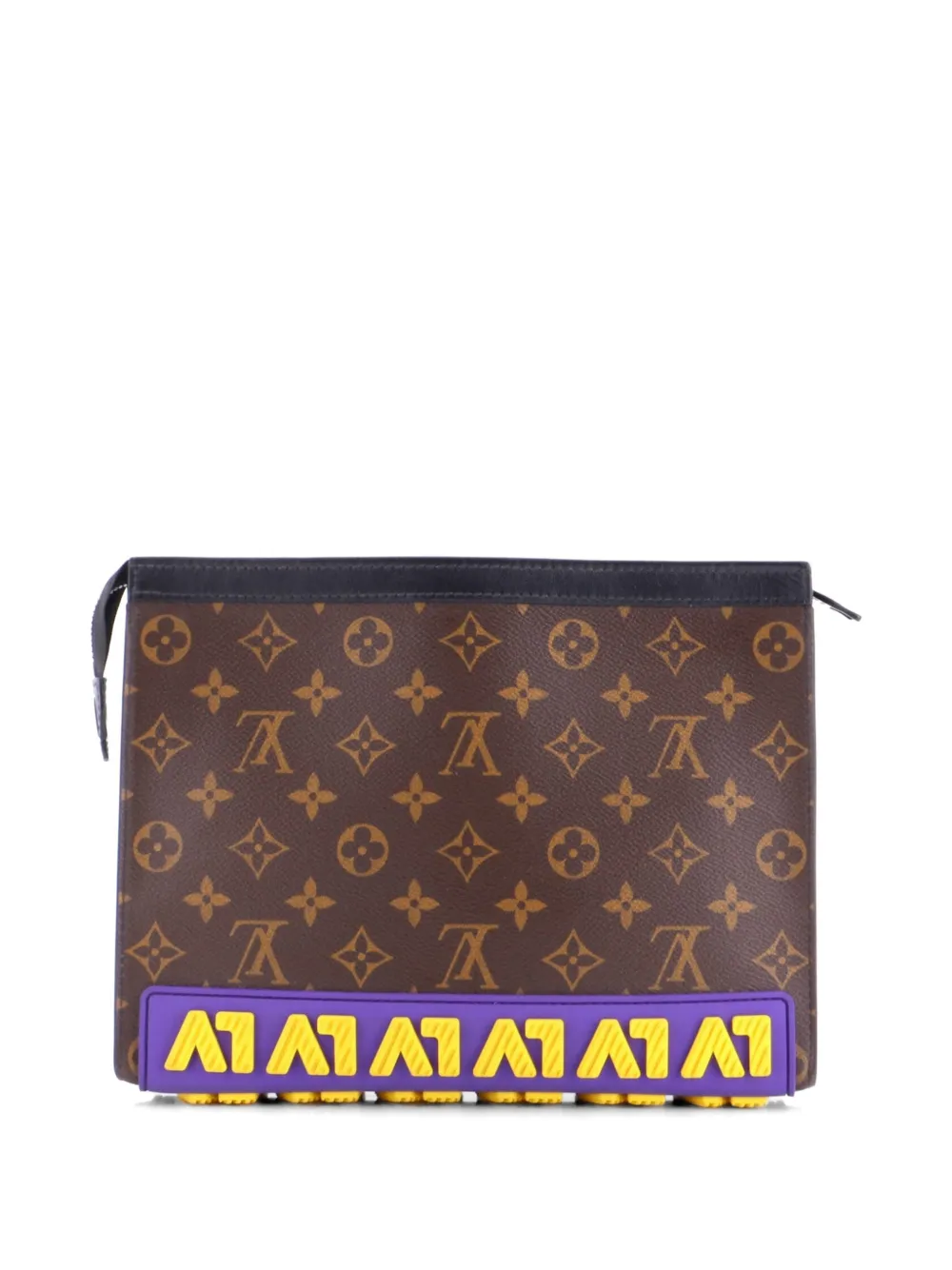  Louis Vuitton Pre-owned Pochette Voyage Limited Edition Lv Rubber Monogram Canvas Mm Con Monogramma - Marrone 
