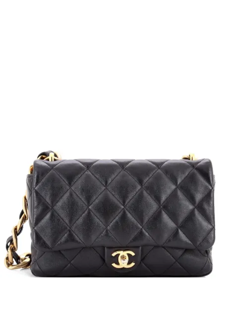 CHANEL Pre-Owned Große Funky Town Flap Schultertasche aus Lammleder mit Steppung