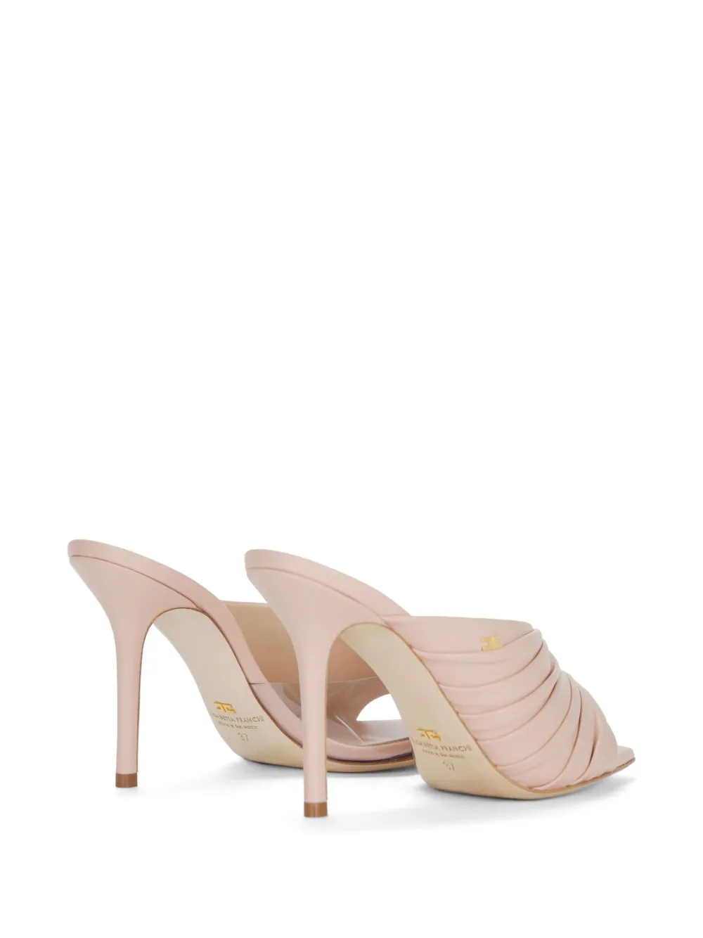 Elisabetta Franchi 95 mm leren muiltjes Roze