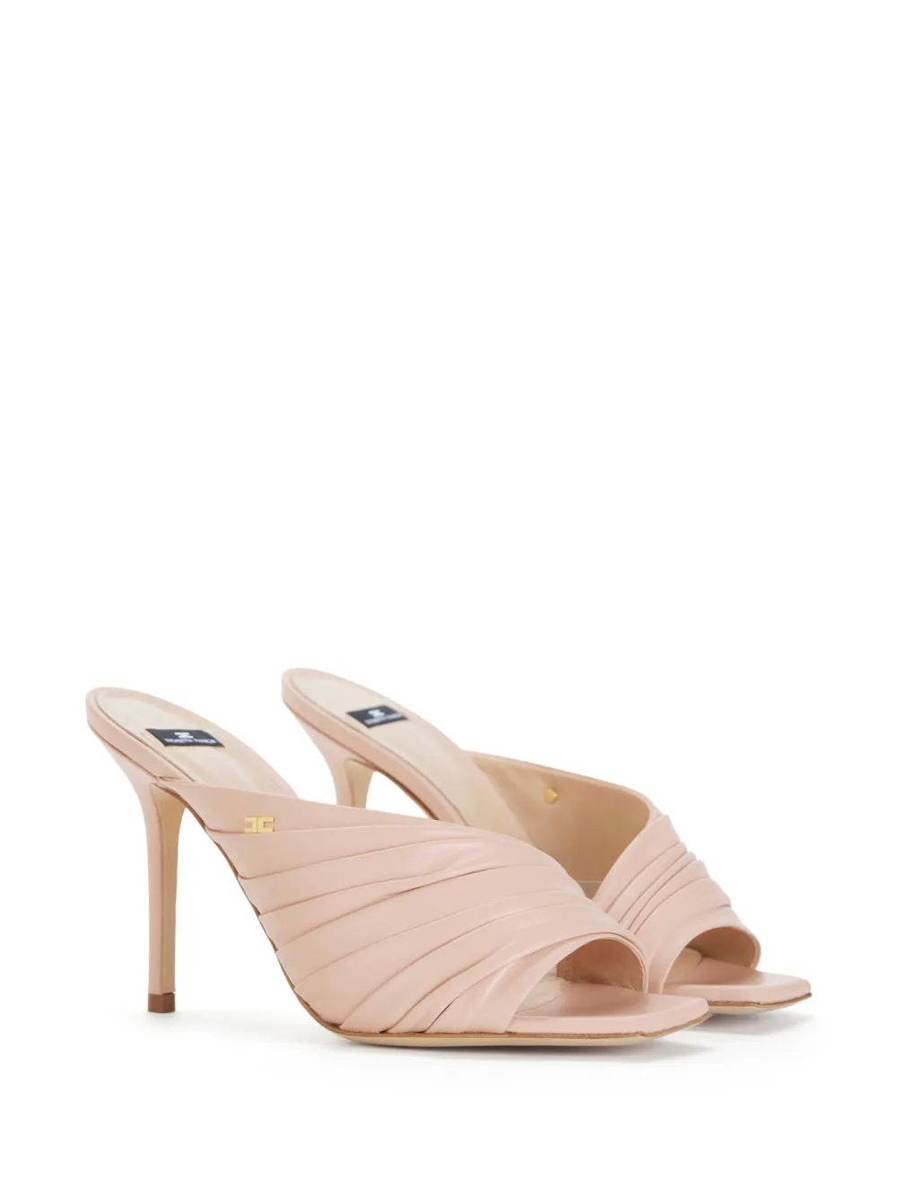 Elisabetta Franchi 95 mm leren muiltjes Roze