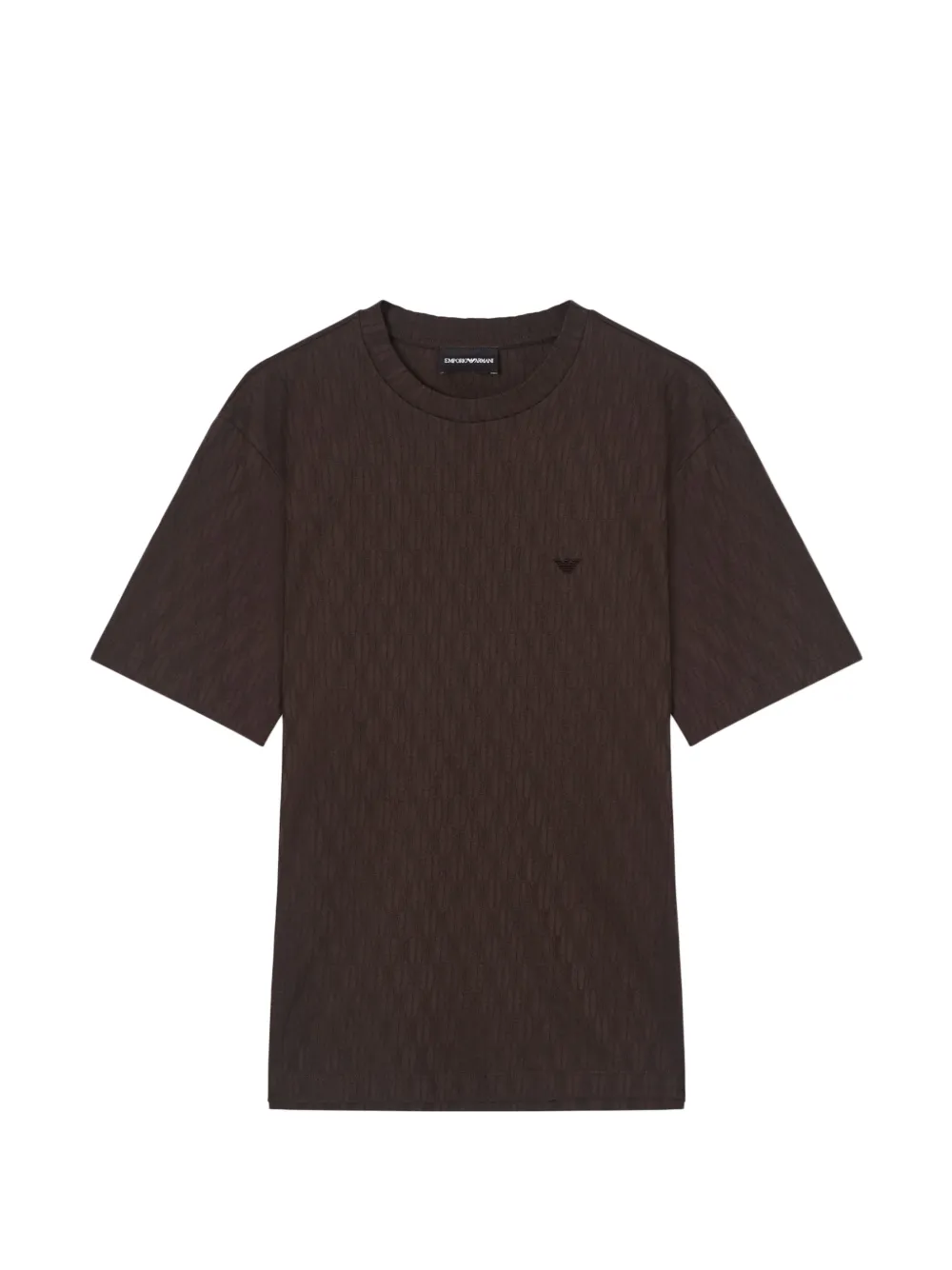 Emporio Armani logo-embroidered T-shirt - Marrone
