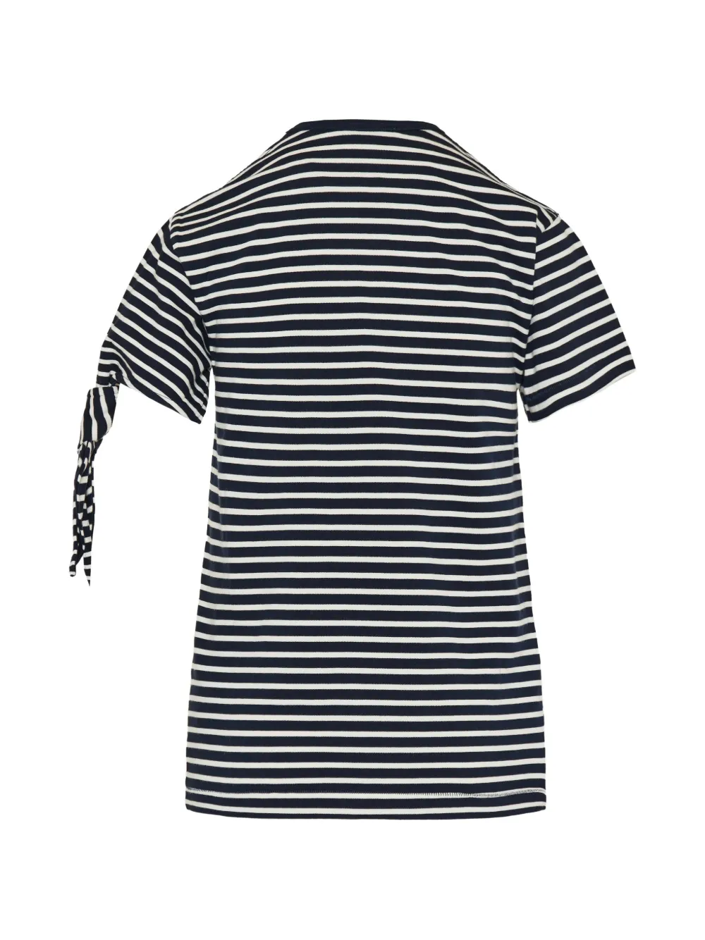 JW Anderson Gestreept T-shirt met gestrikte mouwen Blauw