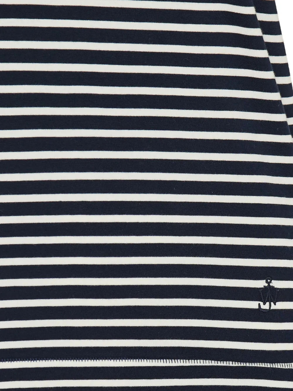 JW Anderson Gestreept T-shirt met gestrikte mouwen Blauw
