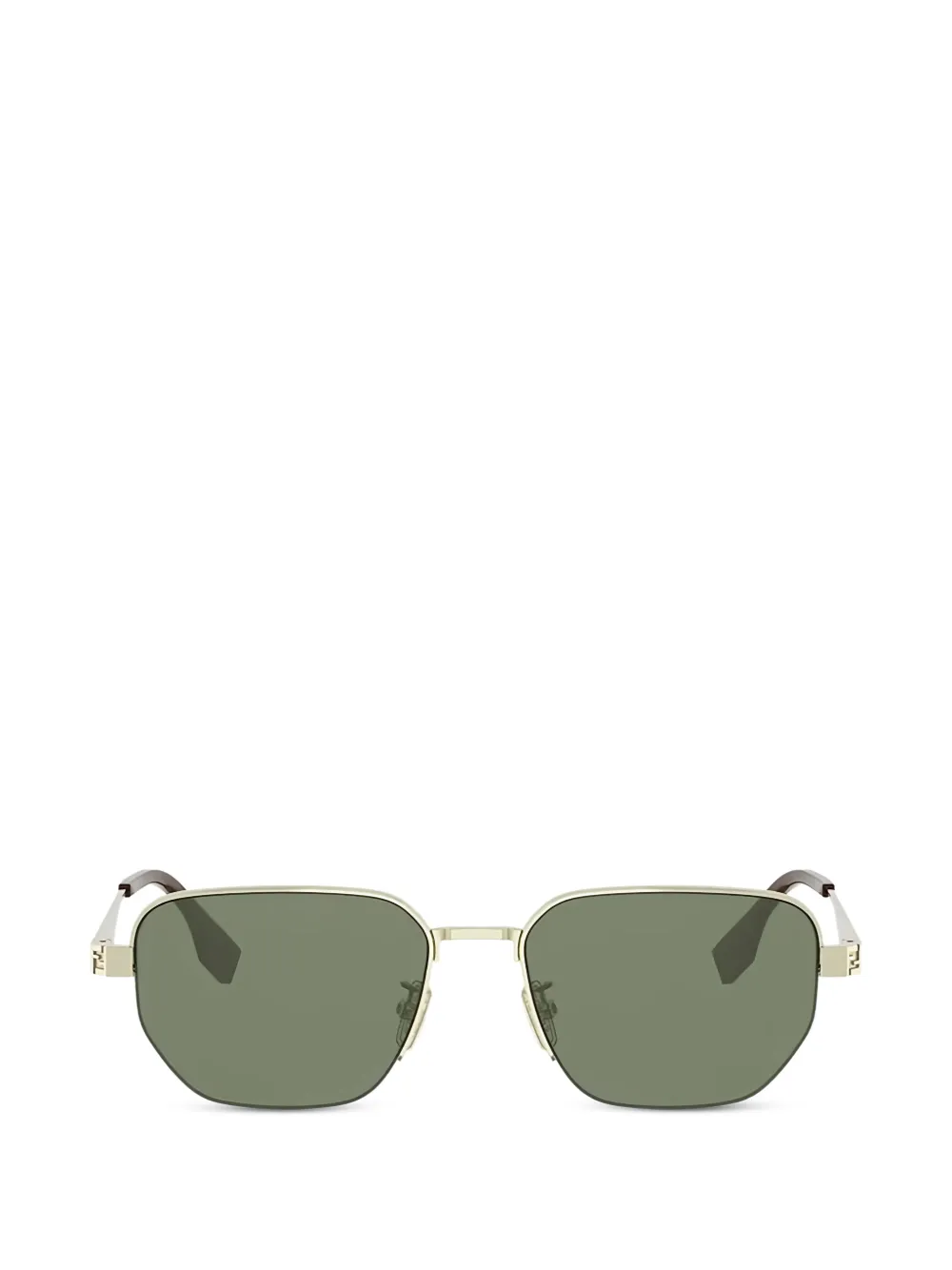 FENDI geometric-frame sunglasses - Oro