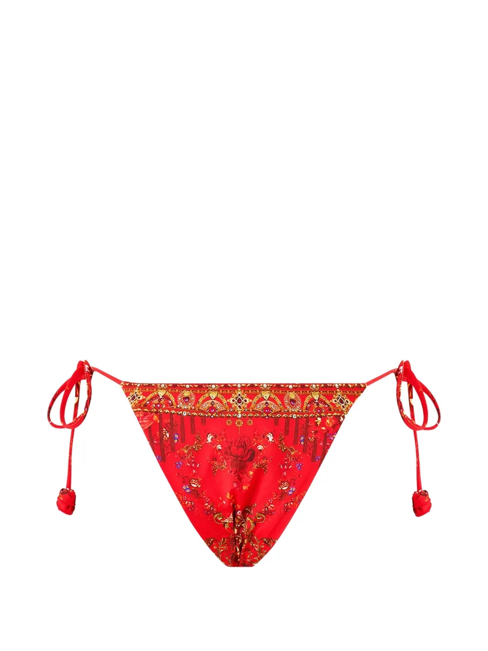  Camilla Flower-detail Bikini Bottoms - Red 