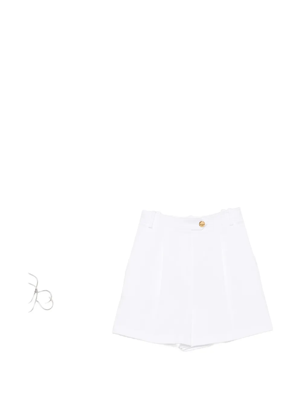 Elisabetta Franchi flap metal button shorts - Bianco