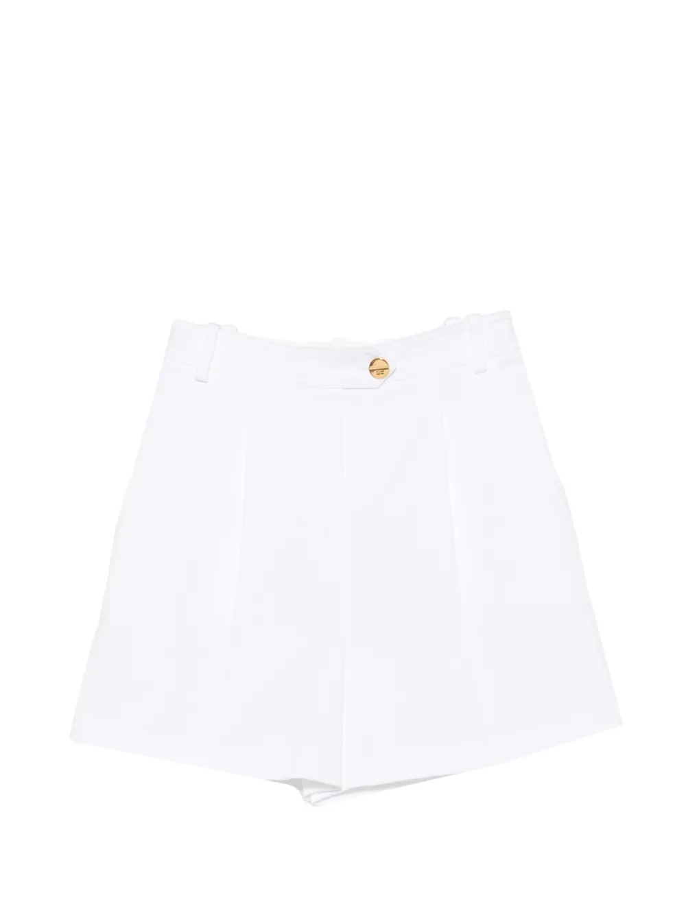 Elisabetta Franchi flap metal button shorts - Bianco