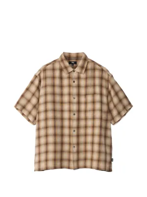 Stüssy Crinkled Checked short-sleeve Shirt | White | FARFETCH JO