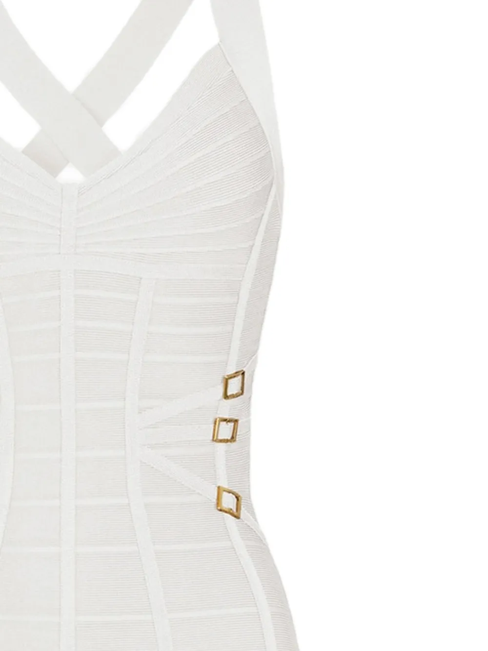 Elisabetta Franchi 3D gebreide kokerjurk Wit