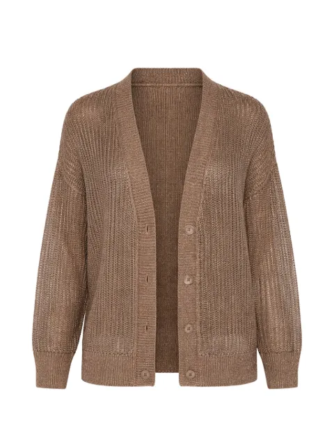 Kinross Cashmere open texture cardigan