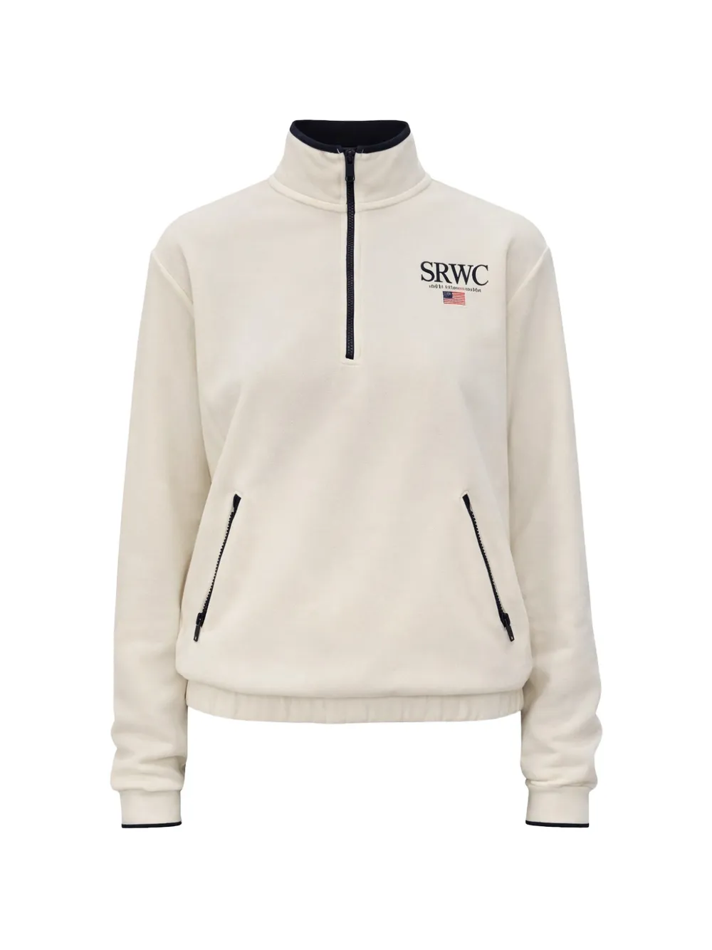 Sporty & Rich half-zip fleece jacket - Toni neutri