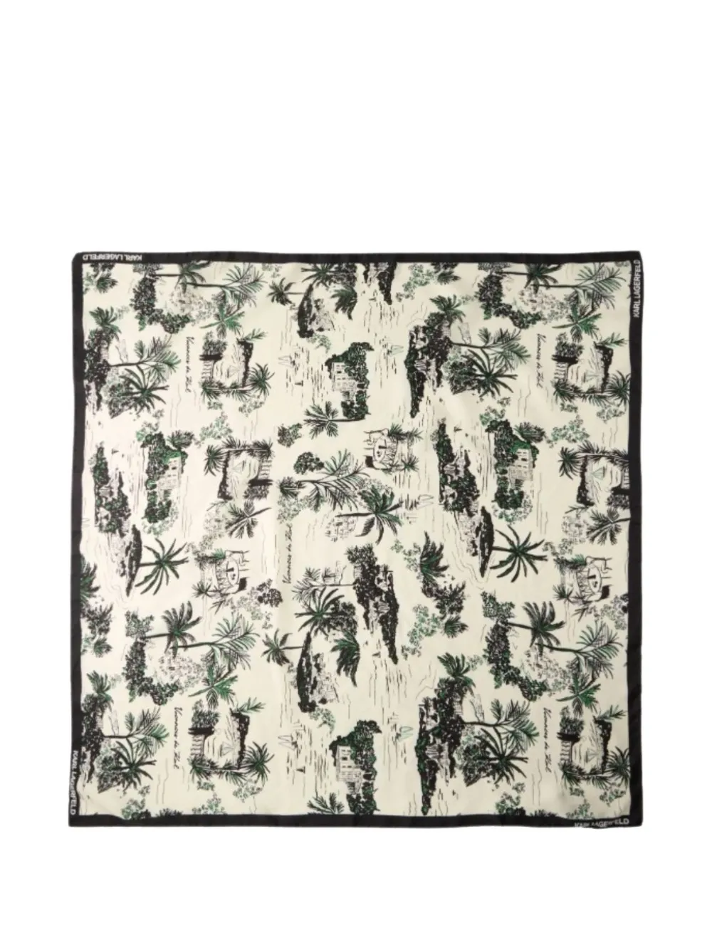 Karl Lagerfeld graphic print border scarf - Toni neutri
