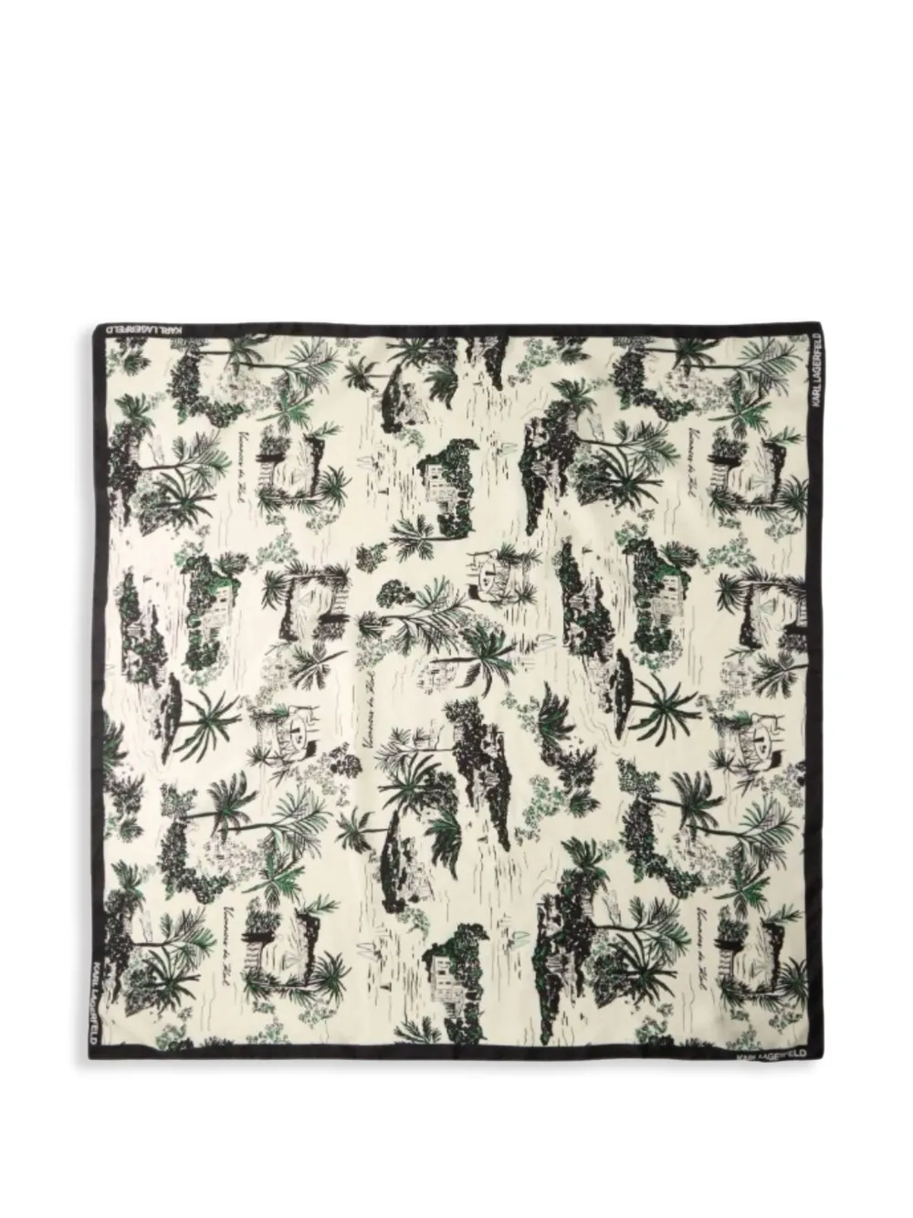 Karl Lagerfeld graphic print border scarf - Toni neutri