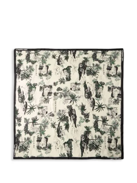 Karl Lagerfeld graphic print border scarf