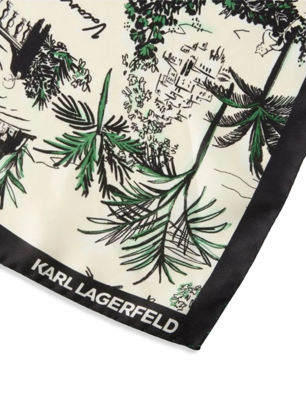 Karl Lagerfeld K Signature Vacance zijden sjaal Beige