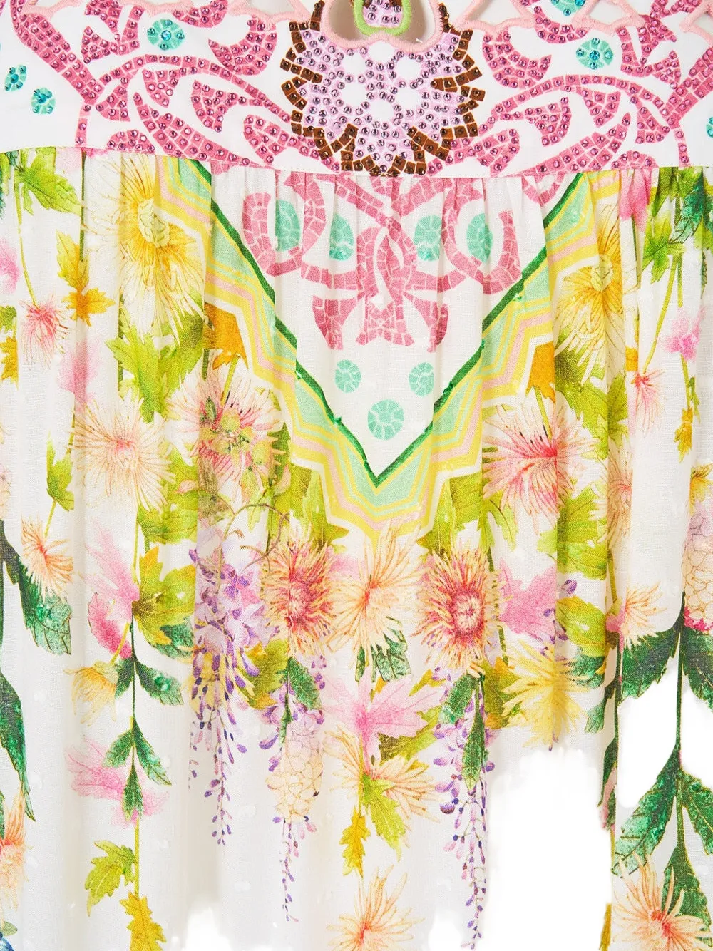 Camilla Maxi-jurk met print Wit