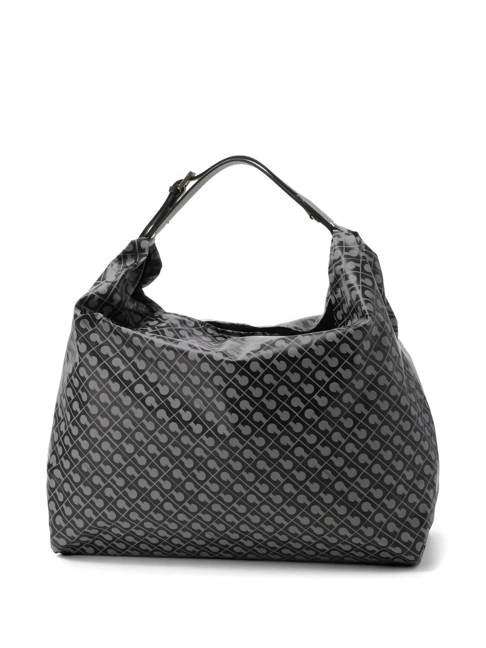  Gherardini Printed Leather Shoulder Bag - Black 