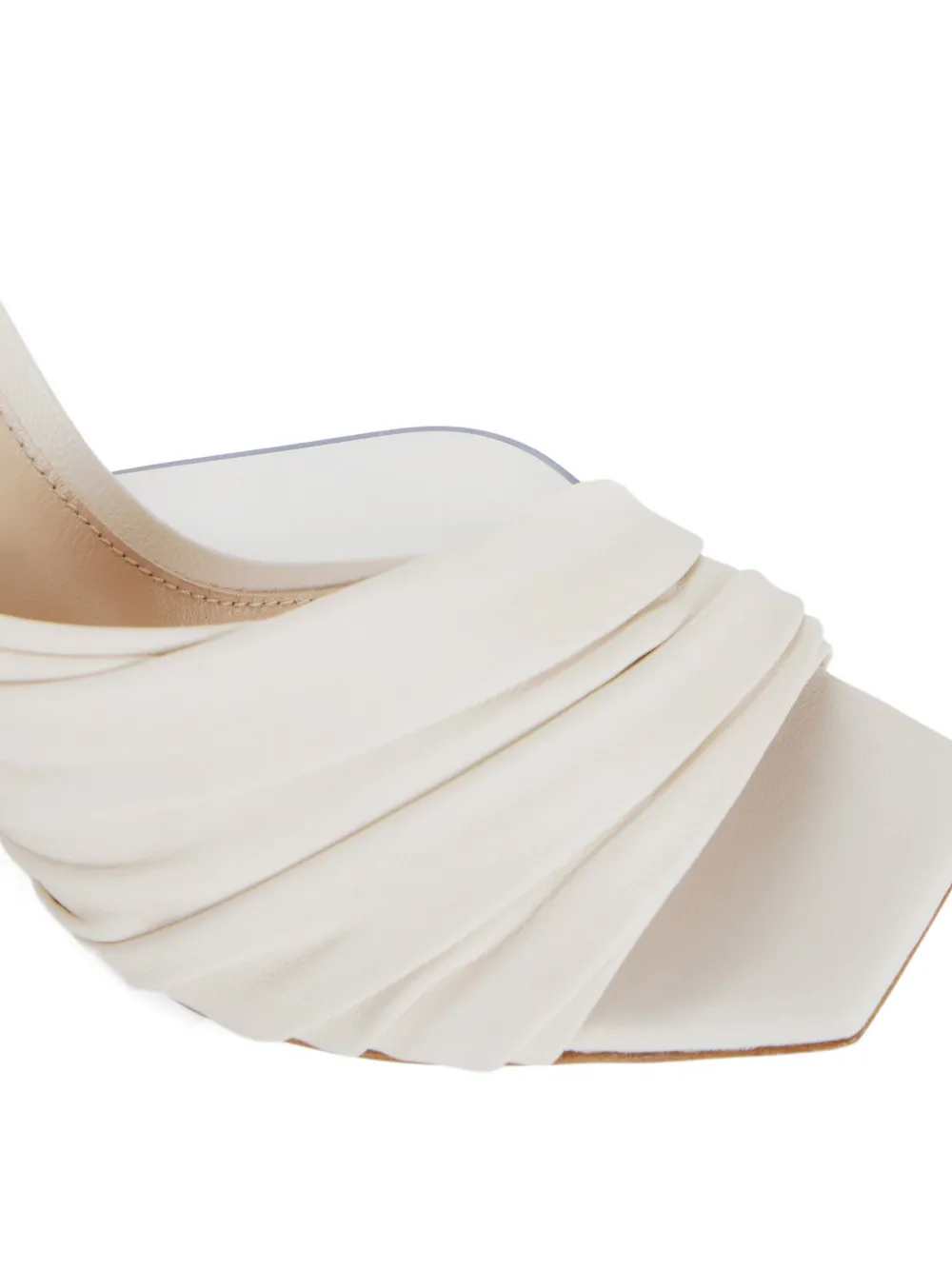 Elisabetta Franchi Leren sandalen Beige