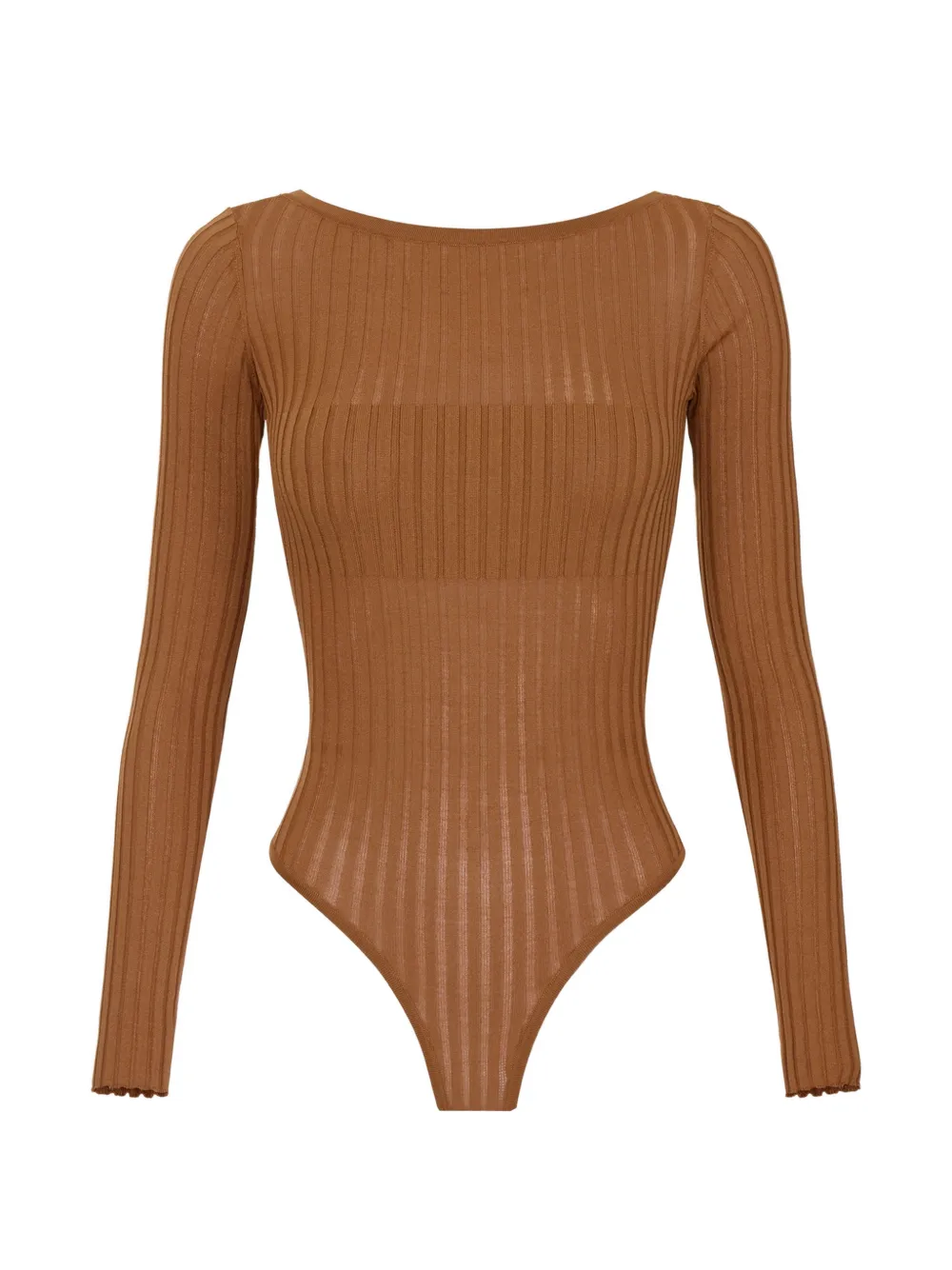 Elisabetta Franchi knit ribbed body - Braun