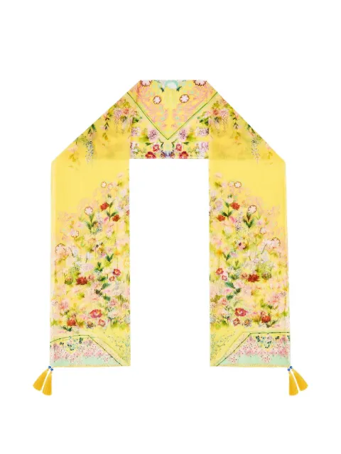 Camilla mascada con estampado floral