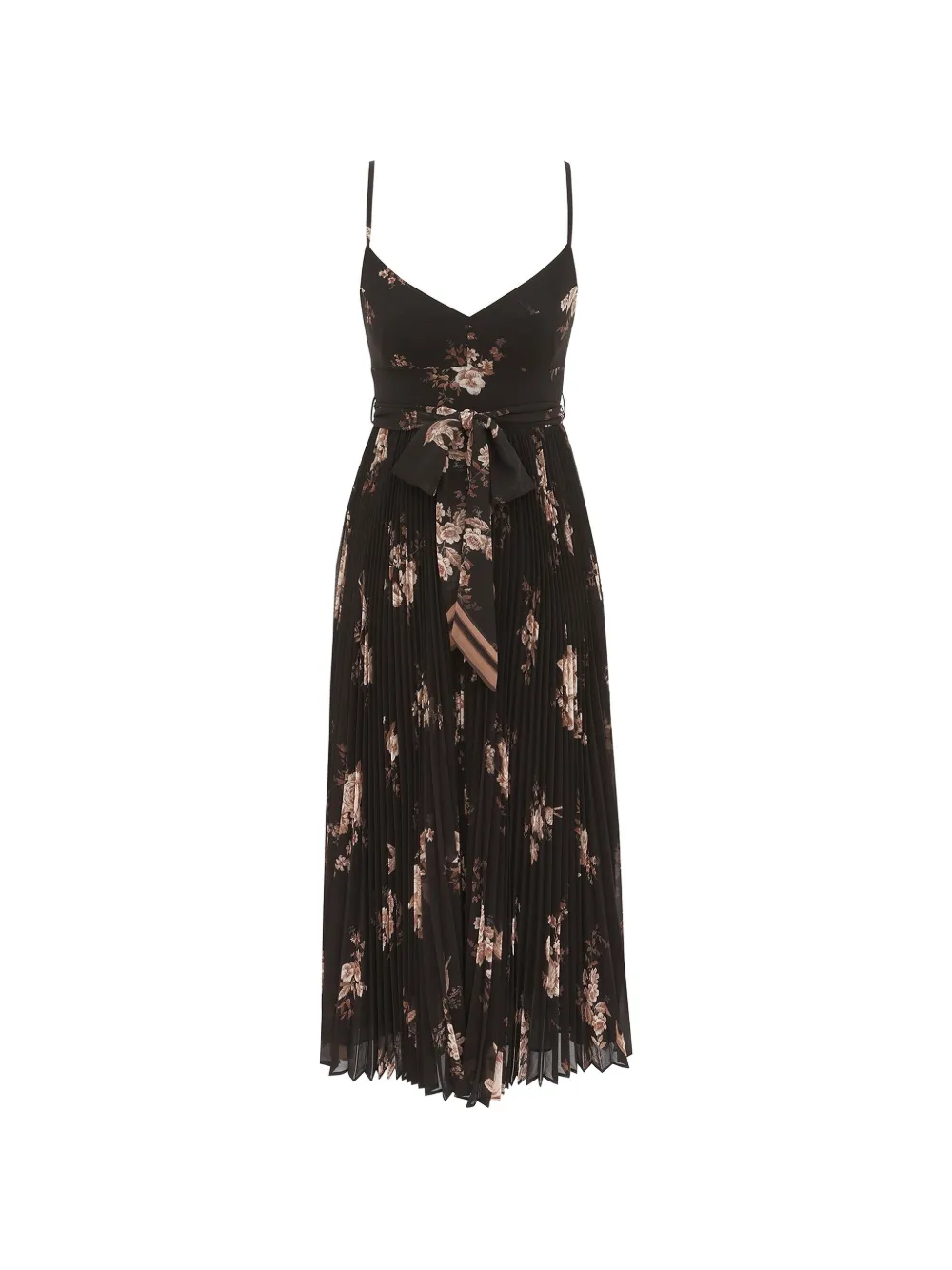 ZIMMERMANN pleated floral dress - Nero