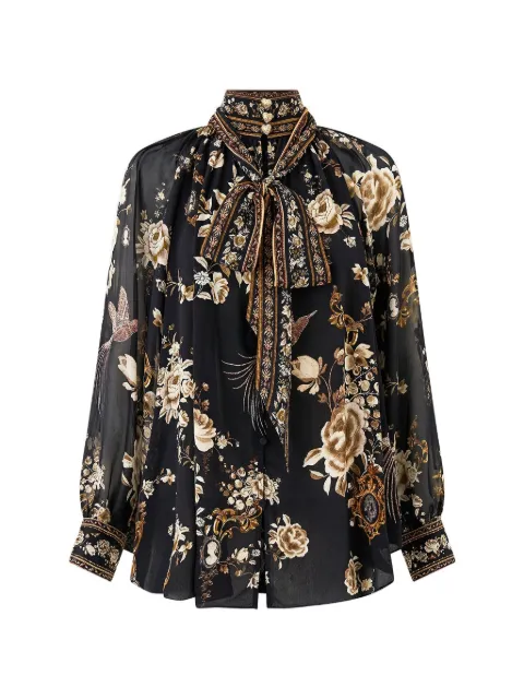 Camilla blusa con lazo removible