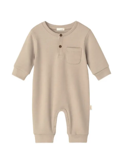 mininio buttoned chest-pocket rompers