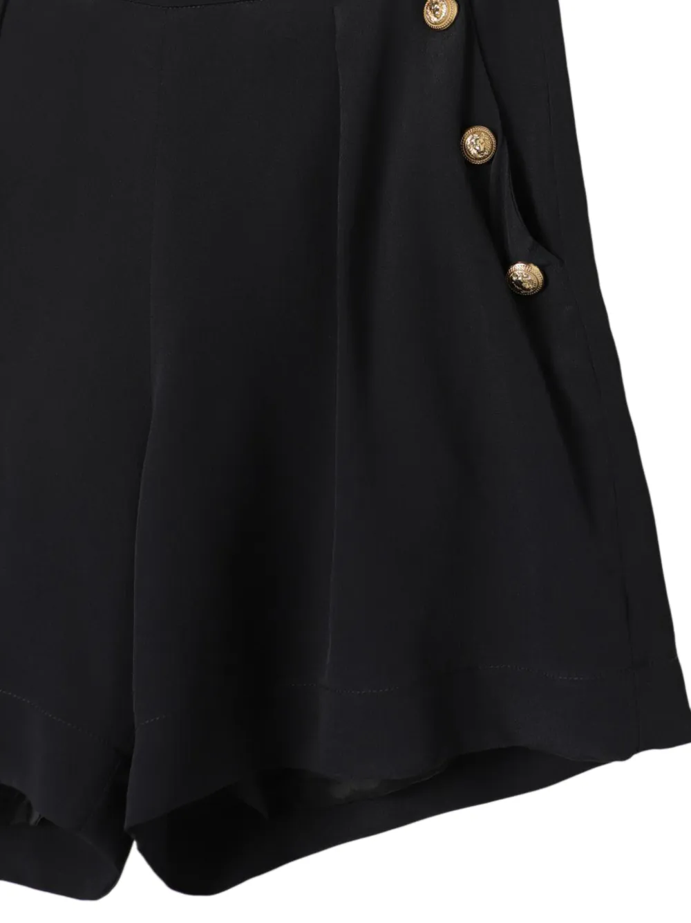  Balmain Kids Button Elasticated Waistband Shorts - Black 