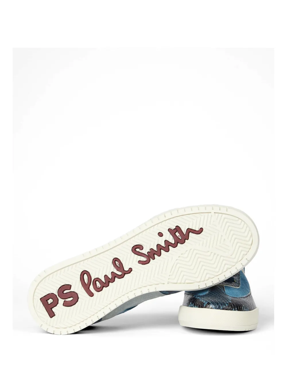 Paul Smith Dover sneakers met slangenpatroon en vlakken Blauw