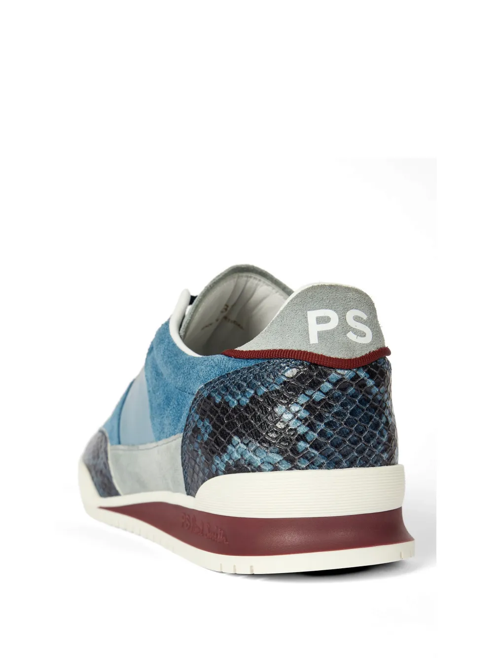 Paul Smith Dover sneakers met slangenpatroon en vlakken Blauw