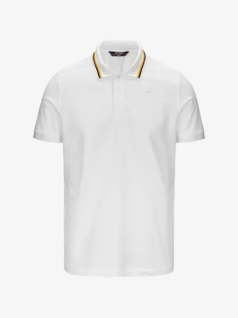 K-Way Jud striped-collar polo shirt