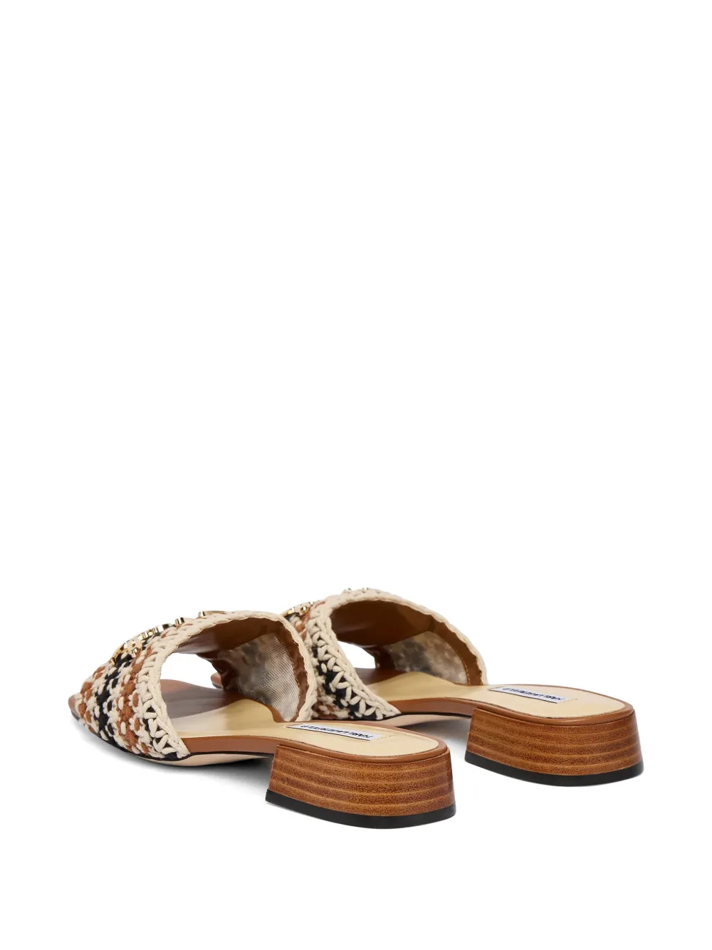 Karl Lagerfeld Petalo II gehaakte slippers Beige