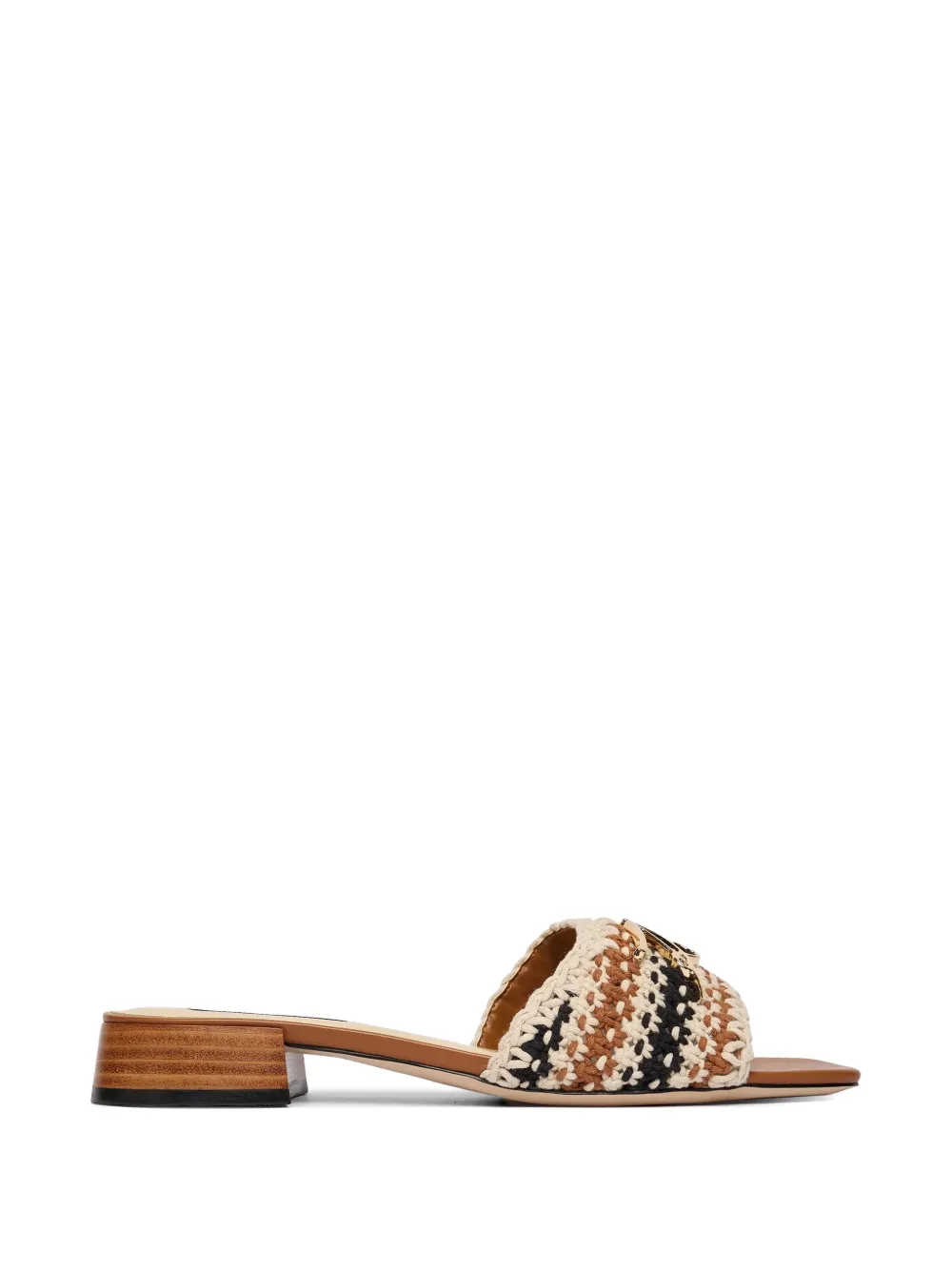 Karl Lagerfeld Petalo II gehaakte slippers Beige