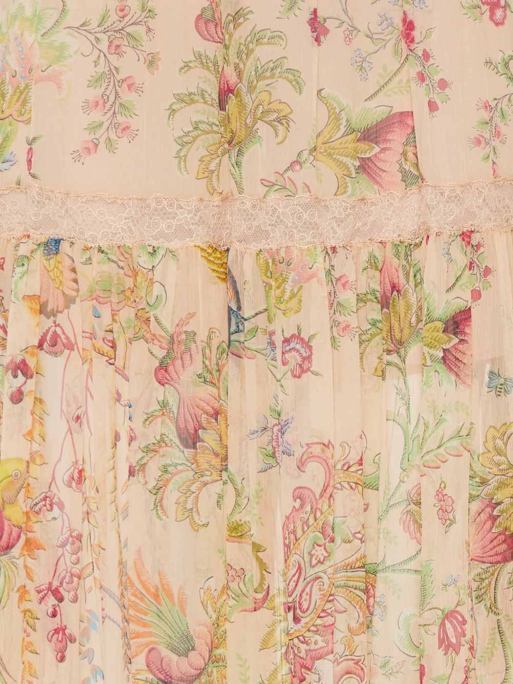  Etro Floral Print Skirt - Neutrals 